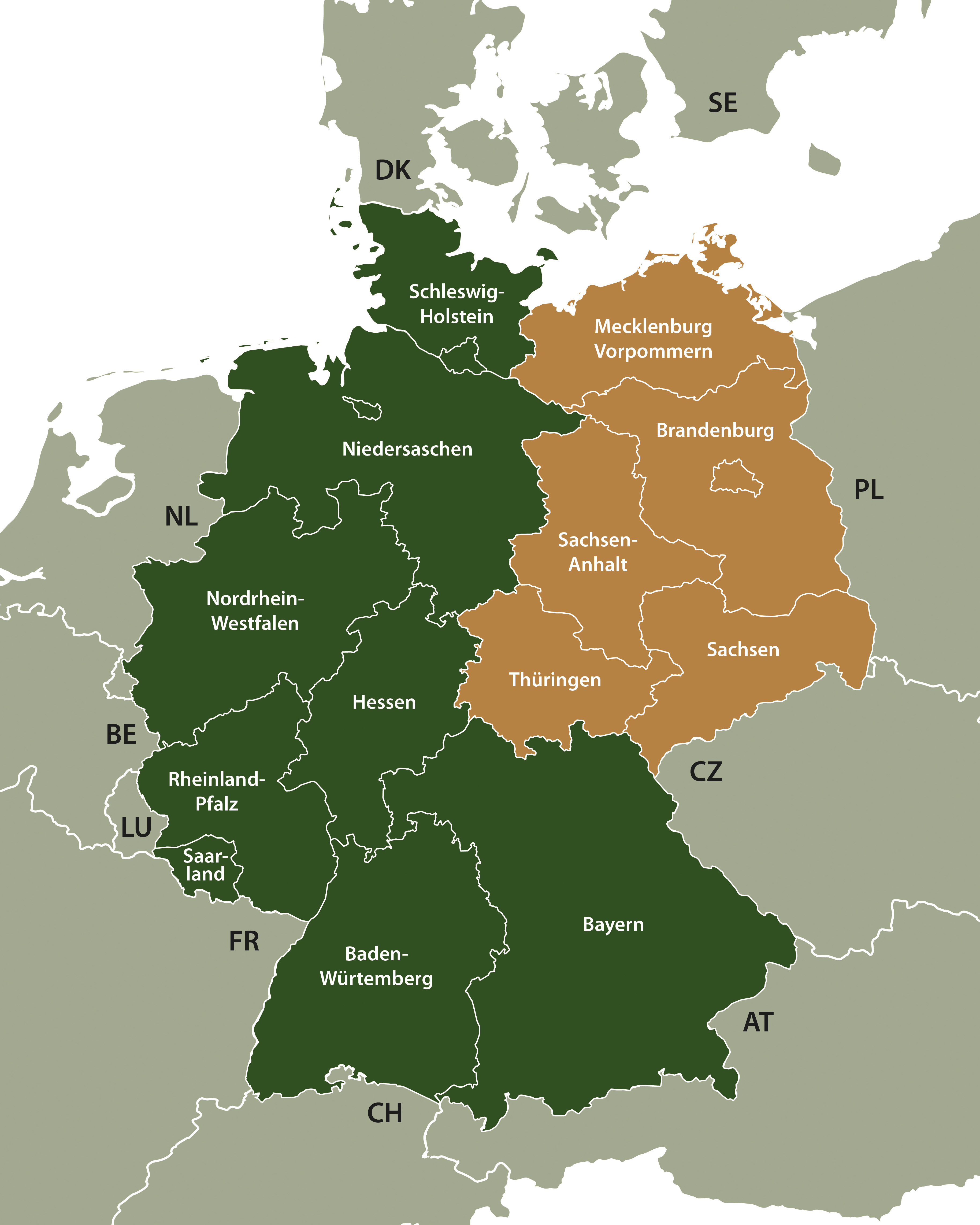 Deutschland Gebietsvertretung Karte